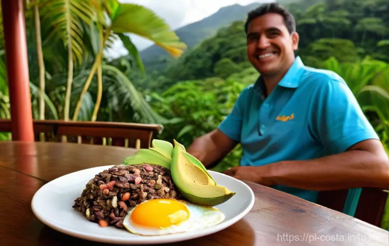코스타리카 가요 핀토 만드는 법 - **A Vibrant Costa Rican "Soda" Scene:**
    An inviting wide shot of a traditional Costa Rican "soda...